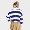 Women's Game Day Striped Cropped Long Sleeve Polo T-Shirt - JoyLab™ - 2 of 3