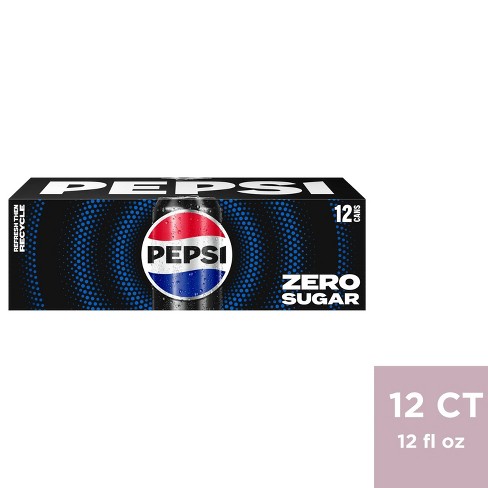  Pepsi Zero Sugar Cola Soda Pop, 12oz Cans (12 Pack