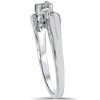 Pompeii3 1/2ct 3 Stone Vintage Diamond Engagement Ring 10K White Gold - image 3 of 4