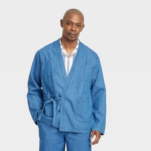 Houston White Adult Kimono Wrap Jacket - Blue - 1 of 3