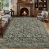 Vintage Living Room Rug 8x10 Area Rugs Non Slip Washable Bedroom Rugs, Low Pile Stain Resistant Soft Carpet for Dining Room Living Room - 3 of 4