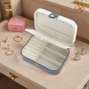 Unique Bargains Portable Jewelry Box for Women Girls Display Storage Jewelry Earrings Rings Necklaces - 2 of 4