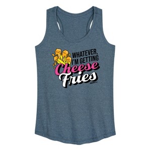 Women's - Mean Girls - Cheese Fries Graphic Racerback Tank - 1 of 4