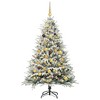 vidaXL Artificial Christmas Tree with Stand Green and white 70.9" PVC - 3 of 4