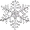 Slickblue Delicate Snowflake Pendant Necklace – Rhodium Plated, Cubic Zirconia, 16” Adjustable Chain for Women - 3 of 3