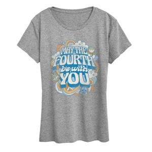 Women's - Star Wars - May The Fourth Be With You Short Sleeve Graphic T-Shirt - 1 of 4