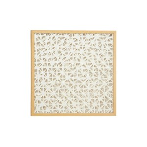 23.5" x 23.5" Large Square Modern Abstract Art White Paper Shadow Box Wall Decor - Olivia & May - 1 of 3