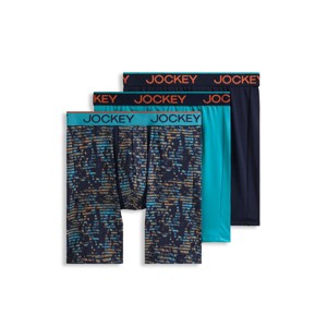 Jockey Men's Chafe Proof Pouch Microfiber 8.5" Long Leg Boxer Brief - 3 Pack - 1 of 4