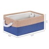 Unique Bargains Fabric Collapsible Storage Organizer Basket with Handles - 4 of 4