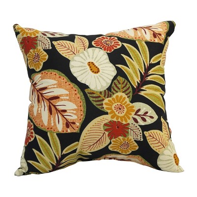 Blazing Needles Outdoor Floral Throw Pillow, 17", Marlow Spice 2 Count