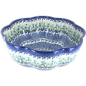 Blue Rose Polish Pottery 70 Vena Large Scallop Bowl - 1 of 1