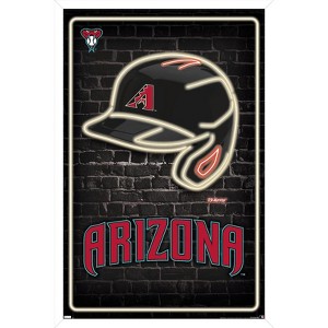 Trends International MLB Arizona Diamondbacks - Neon Helmet 23 Framed Wall Poster Prints - 1 of 4