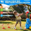 Skirfy Toddler Golf Set, Upgraded Kids Golf Clubs with Golf Cart, 4 Clubs, 8 Balls, 2 Practice Holes, Shoulder Strap & Flags. - 4 of 4