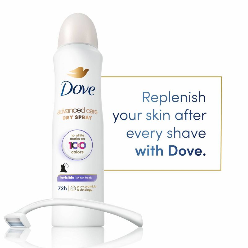 Dove Beauty Advanced Care Sheer Fresh 72-Hour Women&#39;s Antiperspirant &#38; Deodorant Dry Spray - 3.8oz, 5 of 16