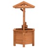 vidaXL Garden Wishing Well Planter 15.7"x15.7"x33.1" Firwood - 3 of 4