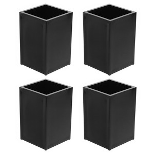 Unique Bargains Acrylic Large Capacity Square Office Home Pencil Holders 4 Pcs - 1 of 4