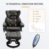 Massage Recliner Chair with Ottoman Footrest,10-Point Vibration and 360 Swivel,Faux Leather Reclining Chair for Living Room with Remote Control - 4 of 4