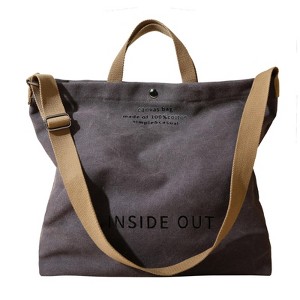 Women Large Canvas Tote Handbags Casual Shoulder Work Bag Crossbody Top Handle Bag Cross-body Handbags (Gray) - 1 of 4