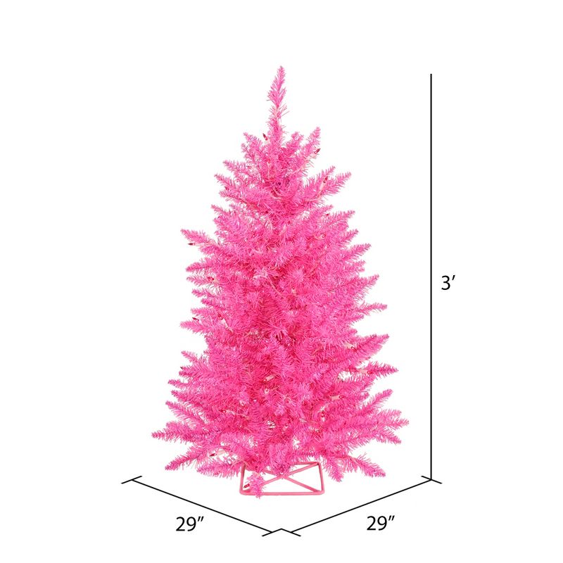 Vickerman Hot Pink Series Unique Artificial Christmas Tree, 3 of 5