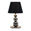 Pearl Metal Three Tier Ball Table Lamp Black - Elegant Designs: UL Listed, Cotton Shade, Modern Decor - 2 of 4