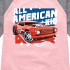 Girls' - Hot Wheels - All American Kid Shirt Tail Raglan Graphic T-shirt - 2 of 3