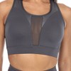 Women's Racer Back Sports Bra Black - White Mark - 4 of 4