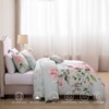 Bebejan Rose on Misty Green 100% Cotton 5-Piece Reversible Comforter Set - 2 of 4
