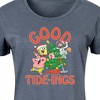 Women's SpongeBob SquarePants Good Tide Graphic T-shirt Dress - Heather Blue - Large - 2 of 4