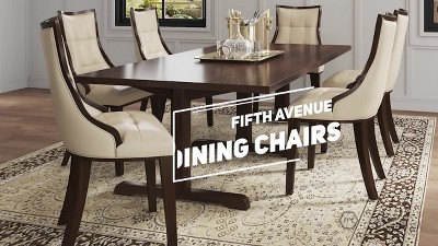 Fifth Avenue Saddle Faux Leather and Walnut Wood Side Chair Set