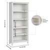 5 Tier Bookcase with Adjustable Shelves, 71" Tall Bookshelf w/ Wooden Legs, Farmhouse Bookcase for Living Room Office - 2 of 4