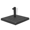 vidaXL Umbrella Base Black Resin, Steel Medium Heavy Weight Endurance - 3 of 4