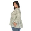 Plus Size Printed Peasant Blouse-White Mark - 2 of 4