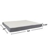 Orthopedic Dog Bed - 2-Layer 44x35-Inch Memory Foam Pet Mattress with Machine-Washable Cover for Large Dogs up to 100lbs by PETMAKER (Gray) - 2 of 4