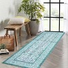 Fulvari Runner Vintage Boho Floral Style Non-Slip Low Pile Washable Rugs for Entryway Kitchen Living Room Front Door Carpet Pink Camel - 2 of 4