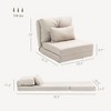 NicBex Polyester Convertible Lazy Sofa Chair with Adjustable Backrest,Folding Upholstered Lounge Chair,Modern Sofa Chair for Living Room - 3 of 4