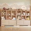 Bookshelf and Toy Organizer, Kids Book Shelf for Kid Rooms with Door, Cubes Storage Organizer,Wood Children Bookcase - 4 of 4