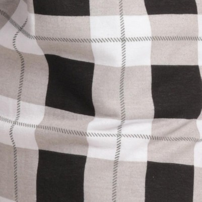 black plaid 100% organic cotton
