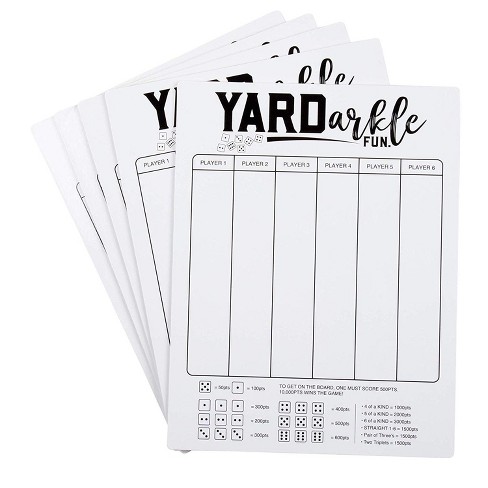 juvale farkle yardzee laminated