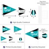 Big Dot of Happiness Teal Grad - Best is Yet to Come - Triangle Turquoise Graduation Party Photo Props - Pennant Flag Centerpieces - Set of 20 - 3 of 4