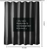 Aoibox Fabric Shower Curtain Liner, Waterproof Hotel Quality, Bathroom Curtains with Rust Resistant Grommets, Machine Washable in Black - 4 of 4