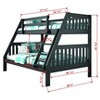 Donco Kids Austin Mission Twin Over Full Dark Grey Bunkbed - 2 of 4