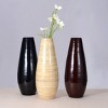 Villacera Handcrafted 22” Tall Black Bamboo Vase | Decorative Tear Drop Floor Vase for Silk Plants, Flowers, Filler Decor | Sustainable Bamboo - 3 of 4