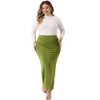 Agnes Orinda Women's Plus Size High Waist Stretch Elegant Maxi Long Casual Bodycon Skirts - 3 of 4
