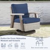 YARDSIGHT  Outdoor Swivel Patio Chairs with 360° Rotation, All-Weather PE Wicker Armchairs with Cushions for Garden, Deck, Porch, and Backyard - 3 of 4