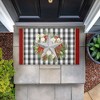 Stupell Industries Gingham & Floral Star Shape Printed Outdoor Door Mat, design by Nicole Tamarin, 18"x30" - 4 of 4