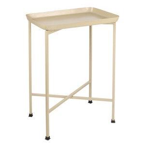 JONATHAN Y Sterling 26.25" Industrial Classic Metal Foldable Rectangular End Table & Side Table with Removable Tray Top - 1 of 4