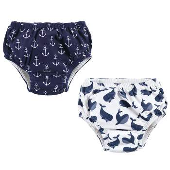 Hudson Baby Infant Boy Swim Diapers, Whale Anchor