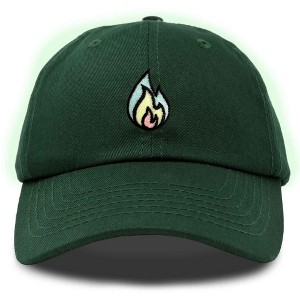 Dalix Fire Embroidered Lit Flame Dad Hat Cotton Baseball Cap Adjustable Mens - 1 of 4