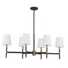 Savoy House Brody 6 - Light Chandelier in  Matte Black/Warm Brass - 3 of 4