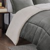 Sapphtopaz 4 Pcs Printed Plush to Cozy Berber Reverse Comforter Set, Bedding Set Quilt Set, End to End Box Quilting, Machine Washable - 4 of 4